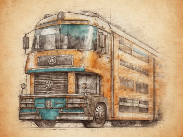 Auf dem Bild ist eine künstlerische Darstellung eines alten Busses zu sehen, der in sanften Farben skizziert ist.
Das Centara Grand Al Bustan Hotel in Doha ist ein luxuriöses Hotel, das für seine hervorragenden Annehmlichkeiten und den erstklassigen Service bekannt ist. Es bietet eine Vielzahl von Zimmern und Suiten, von denen viele eine spektakuläre Aussicht auf die Stadt oder die umliegenden Gärten bieten. Die Anlage verfügt über mehrere Restaurants, ein Fitnesscenter, einen großen Außenpool und ein Spa, das Entspannung und Wohlbefinden fördert. Zudem ist das Hotel strategisch günstig gelegen, um sowohl Geschäftsreisenden als auch Urlaubern einen einfachen Zugang zu wichtigen Sehenswürdigkeiten und Geschäftszentren zu ermöglichen.