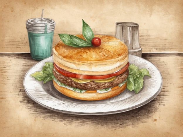 Auf dem Bild ist ein appetitlicher Hamburger zu sehen, der auf einem Teller serviert wird. Der Burger ist üppig belegt mit einer saftigen Fleischscheibe, frischem Salat, Tomaten und einem bunten Belag. Dazu gibt es ein kühles Getränk in einem stylischen Becher.
In einem Resort bieten solche Speisen oft ein entspanntes und genussvolles Dining-Erlebnis. Gäste können sich in einer angenehmen Atmosphäre mit Freunden oder Familie zusammentun und die Köstlichkeiten bei einem schönen Blick auf die Umgebung genießen. Das Essen wird häufig mit exotischen Zutaten oder speziellen regionalen Aromen verfeinert, die den Aufenthalt unvergesslich machen. Ob im Restaurant oder im Freien, das kulinarische Angebot im Resort trägt wesentlich zur Erholung und zum Wohlfühlen bei.