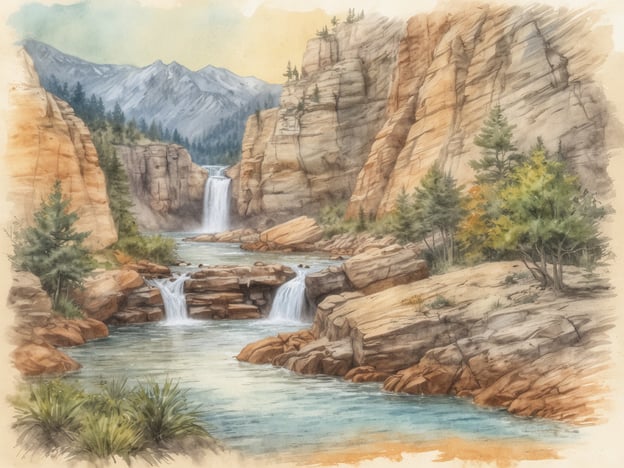 Auf dem Bild ist eine malerische Landschaft mit einem Fluss und Wasserfällen zu sehen, umgeben von beeindruckenden Felsen und Bergen. Diese Umgebung bietet zahlreiche Aktivitäten und Freizeitmöglichkeiten, wie zum Beispiel:
1. **Wandern**: Es gibt viele Wanderwege, die durch die wunderschöne Natur führen und eine spannende Erkundung der Umgebung ermöglichen.
2. **Fotografie**: Die beeindruckenden Ausblicke laden ein, unvergessliche Fotos zu machen.
3. **Angeln**: Der Fluss bietet möglicherweise gute Angelmöglichkeiten für Liebhaber dieses Hobbys.
4. **Picknicken**: Die idyllische Kulisse eignet sich hervorragend für ein Picknick mit Familie oder Freunden.
5. **Felsen klettern**: Die Felsformationen könnten ideal zum Klettern oder für Abenteuerlustige sein.
Diese Aktivitäten machen die natürliche Schönheit des Ortes besonders erlebbar.