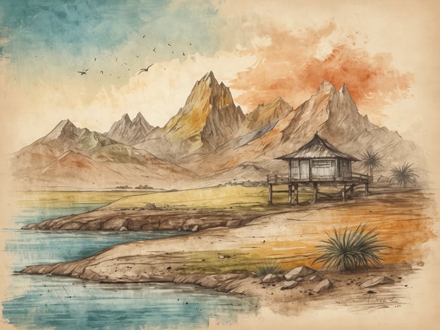 Auf dem Bild ist eine malerische Landschaft mit Bergen, einem Wasserlauf und einem traditionellen Holzhaus zu sehen. Die Farben sind sanft und warm, was eine ruhige und entspannende Atmosphäre vermittelt.
Das Avani+ Khao Lak Resort ist ein luxuriöses Hotel an der Küste Thailands, umgeben von atemberaubender Natur. Es bietet direkte Strandlage, erstklassige Annehmlichkeiten und einen Fokus auf Wellness. Gäste können sich auf elegante Zimmer, abwechslungsreiche Restaurants und einen exquisiten Spa-Bereich freuen. Das Resort ist ideal für Urlauber, die Entspannung und Abenteuer in der Natur suchen.