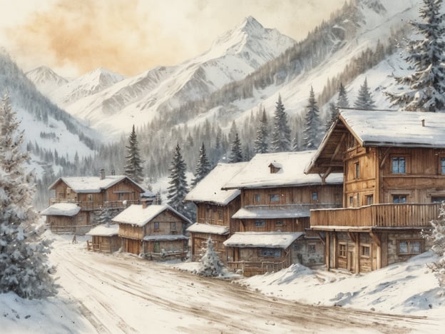 Auf dem Bild sind traditionelle Holzhäuser in einer winterlichen Berglandschaft zu sehen. Diese Art von Architektur spiegelt die alpine Bauweise wider, die typisch für Regionen wie St. Anton am Arlberg ist.Die Geschichte von St. Anton reicht bis ins 19. Jahrhundert zurück, als es als verschlafenes Dorf bekannt war. Mit der Entwicklung des Skitourismus in den 1920er Jahren begann der Ort, sich zu einem der führenden Skigebiete Europas zu entwickeln. Der charmante, rustikale Stil der Gebäude, wie auf dem Bild zu sehen, trägt zur idyllischen Atmosphäre bei, die Besucher anzieht. Heute ist St. Anton nicht nur für seine Pisten bekannt, sondern auch für seine lebhafte Après-Ski-Kultur und die atemberaubende Naturkulisse.