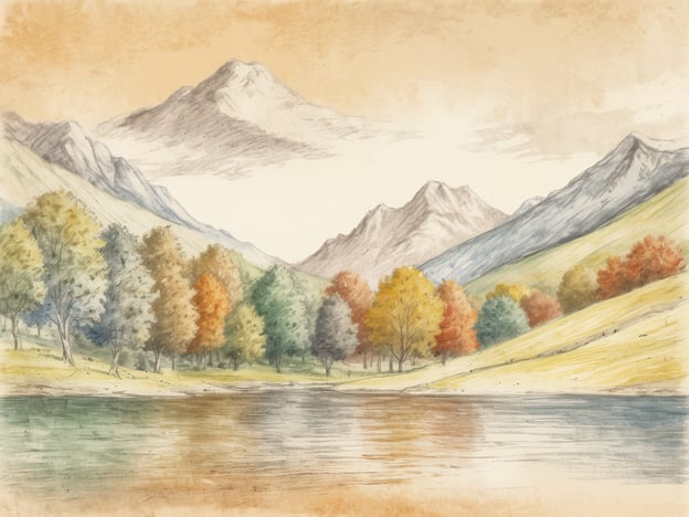Auf dem Bild ist eine malerische Landschaft zu sehen, die von Bergen und einem ruhigen Gewässer geprägt ist. Die Bäume in verschiedenen herbstlichen Farben verleihen der Szene eine entspannte und friedliche Atmosphäre. Diese Art von Umgebung eignet sich hervorragend für Wellness und Entspannung in Pertisau. Die Kombination aus Natur und Ruhe kann helfen, Stress abzubauen und das Wohlbefinden zu steigern.