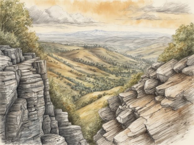Auf dem Bild ist eine malerische Landschaft zu sehen, die von sanften Hügeln und zerklüfteten Felsformationen geprägt ist. Der Himmel zeigt eine sanfte Farbgebung mit Wolken, die auf eine ruhige Stimmung hindeuten.In Heiligenblut bietet die Umgebung großartige Möglichkeiten für Erkundungstouren. Hier kannst du beeindruckende Wanderwege entdecken, die atemberaubende Ausblicke auf die alpine Landschaft und die majestätischen Berge des Nationalparks Hohe Tauern bieten. Die Kombination aus Felsen und sanften Hügeln, wie sie auf dem Bild dargestellt sind, lässt sich wunderbar in den Orten rund um Heiligenblut erleben, wo Naturfreunde und Wanderer auf ihre Kosten kommen.