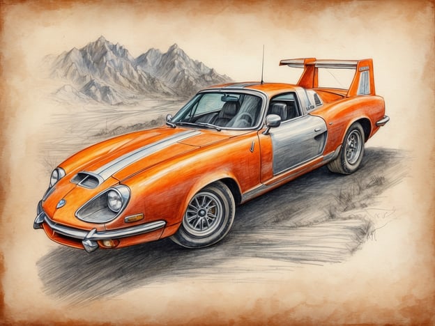 Auf dem Bild ist eine Zeichnung eines auffälligen, orangefarbenen Sportwagens mit einer markanten Karosserie und einem großen Spoiler zu sehen, die vor einer Gebirgslandschaft platziert ist.
### Praktische Tipps für den Besuch:
1. **Planung**: Informiere dich im Voraus über Veranstaltungen oder Ausstellungen, die möglicherweise zu sehen sind, um das Beste aus deinem Besuch herauszuholen.
2. **Fotomöglichkeiten**: Suche nach guten Plätzen für Fotos, am besten zu verschiedenen Tageszeiten, wenn das Licht optimal ist.
3. **Führung**: Nutze Führungen oder Audioguides, um mehr über die ausgestellten Fahrzeuge und deren Geschichte zu erfahren.
4. **Wetter**: Berücksichtige die Witterungsbedingungen, besonders wenn du draußen sein möchtest. Eine wetterfeste Jacke kann nützlich sein.
5. **Verpflegung**: Plane Pausen ein und informiere dich über die Verpflegungsmöglichkeiten vor Ort oder bringe Snacks mit.
6. **Transport**: Überlege, wie du zum Ziel kommst und ob öffentliche Verkehrsmittel oder Parkmöglichkeiten vorhanden sind.
