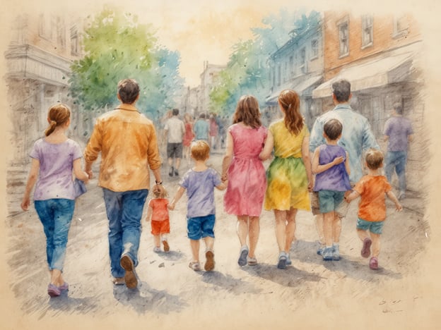 Auf dem Bild ist eine Familie zu sehen, die gemeinsam eine Straße entlanggeht. Sie scheinen viel Spaß miteinander zu haben und genießen die Zeit im Freien. Hier sind einige Tipps für einen gelungenen Familienurlaub:1. **Gemeinsame Aktivitäten planen**: Überlegt euch, welche Aktivitäten jeder in der Familie gerne macht, sei es Wandern, Schwimmen oder Museumsbesuche.2. **Die Unterkunft gemeinsam wählen**: Sucht ein familienfreundliches Hotel oder eine Ferienwohnung, die genügend Platz für alle bietet und eventuell auch eine Küche hat.3. **Flexibel bleiben**: Plant nicht zu straff, sodass ihr spontane Entscheidungen treffen könnt, falls ihr andere Ideen oder Wünsche habt.4. **Snacks und Pausen einplanen**: Nehmt Snacks mit und macht regelmäßig Pausen, besonders wenn Kinder dabei sind, um die Katze zu versichern und den Tag entspannter zu gestalten.5. **Erinnerungen festhalten**: Nehmt euch Zeit, um Fotos zu machen und die besonderen Momente festzuhalten, die ihr gemeinsam erlebt.6. **Jeden einbeziehen**: Lasst alle Familienmitglieder in die Urlaubsplanung einbezogen, so fühlt sich jeder wichtig und die Vorfreude wird gesteigert.Viel Spaß beim Planen und Genießen eures Familienurlaubs!