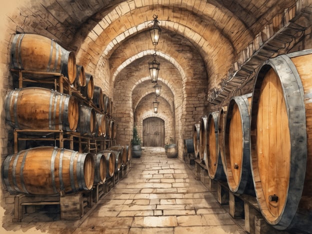 Auf dem Bild ist ein Weinkeller zu sehen, der typisch für die Region Retz in Niederösterreich ist, bekannt für seine Weinproduktion. In Retz kannst du die beeindruckenden Weinstuben besuchen, wo ich die köstlichen Weine der Gegend probieren kann. Auch das Weinmuseum in Retz bietet spannende Einblicke in die Weinherstellung und Geschichte des Weinanbaus.Darüber hinaus ist die historische Altstadt von Retz mit ihren schönen Gebäuden und der Stadtmauer einen Besuch wert. Für Aktivitäten bieten sich Weinfeste und Führungen durch die Weinberge an, die eine tolle Möglichkeit sind, die romantische Weinregion zu erkunden.