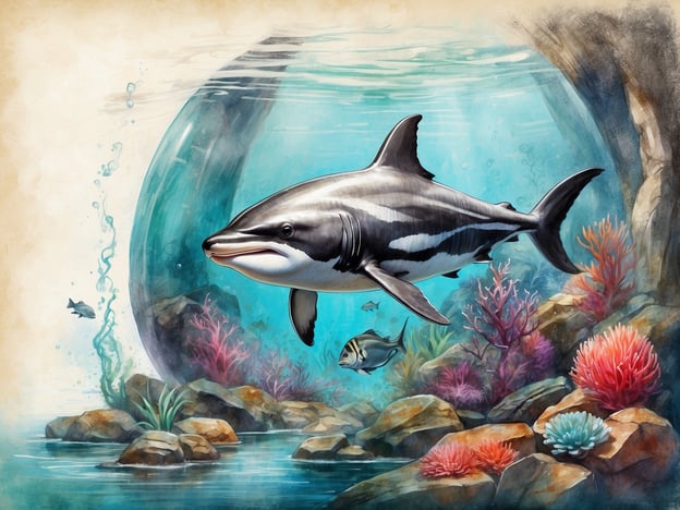 Auf dem Bild ist ein stilisierter Hai zu sehen, der in einem aquatischen Umfeld schwimmt, umgeben von bunten Korallen und Felsen. Dies erinnert an die faszinierenden Meereslebewesen, die man im Aquashow Park entdecken kann.
Einige der Top Attraktionen im Aquashow Park sind:
1. **Aqua Coaster** – eine spannende Wasserbahn, die aufregende Abfahrten und Sprünge bietet.
2. **Wave Pool** – ein großer Pool mit Wellen, ideal zum Entspannen und Spaß haben.
3. **Crazy River** – eine reizvolle Fahrt auf einem Fluss mit sanften Strömungen und aufregenden Wendungen.
4. **Tier- und Haifischshows** – Vorführungen, die spannende Einblicke in das Leben der Meeresbewohner geben.
5. **Wasserrutschen** – eine Vielzahl von Rutschen für Nervenkitzel und Spaß.
Diese Attraktionen sorgen für ein unvergessliches Erlebnis im Aquashow Park, genau wie die eindrucksvolle Unterwasserwelt, die in deinem Bild dargestellt ist.