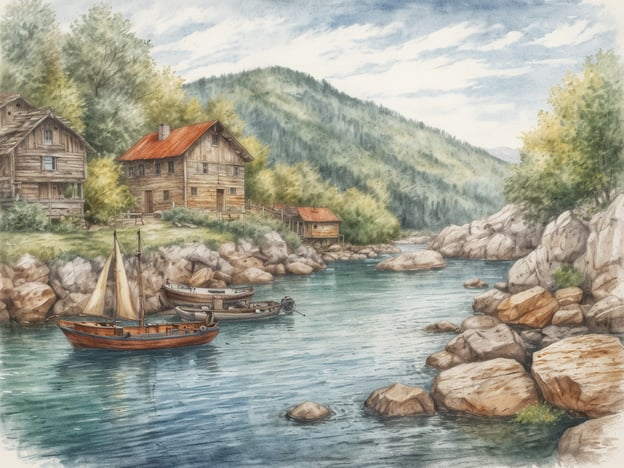 Auf dem Bild ist eine ruhige Landschaft am Wolfgangsee zu sehen. Im Vordergrund schwimmen einige Boote auf dem Wasser, darunter ein Segelboot, das typisch für Ausflüge auf dem See ist. Diese Boote könnten für Freizeitaktivitäten wie Segeln oder Angeln genutzt werden.Im Hintergrund stehen mehrere Holzhäuser, die eine gemütliche Atmosphäre schaffen. Dies könnte ein beliebter Ort für Urlauber sein, die die Natur genießen, wandern oder am See entspannen möchten. Die umgebende Natur mit den Bergen und Bäumen lädt zu Spaziergängen und Erkundungstouren ein, was am Wolfgangsee ebenfalls sehr geschätzt wird.