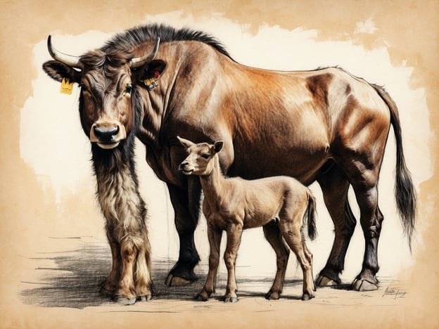 Auf dem Bild ist eine Kuh mit ihrem Kalb zu sehen. Es scheint eine ländliche oder landwirtschaftliche Szene zu sein, die die Beziehung zwischen Mutter und Kind zeigt.Ein Tag im Zoomarine könnte ähnlich aufregend sein, da es dort viele Tiere gibt, die man beobachten kann. Man könnte die Tiere füttern, mit ihnen interagieren und viel über ihre Lebensweise lernen. Das Zusammensein mit Tieren ist eine schöne Erfahrung, die sowohl lehrreich als auch unterhaltsam ist.