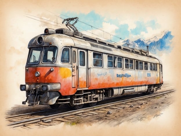 Auf dem Bild ist eine farbenfrohe Illustration eines Oldtimers, speziell eines historischen Triebwagens, zu sehen. Der Zug hat eine orange-weiße Farbgebung und könnte typisch für nostalgische Bahnreisen in malerischen Regionen sein.
### Praktische Informationen für Besucher:
1. **Besuch von Eisenbahnmuseen**: Wenn du an historischen Zügen interessiert bist, besuche ein örtliches Eisenbahnmuseum, wo solche Fahrzeuge ausgestellt sein könnten.
2. **Nostalgiefahrten**: Informiere dich über Fahrten mit historischen Zügen, die oft in malerischen Landschaften, wie Bergen oder Wäldern, angeboten werden.
3. **Fotomöglichkeiten**: Plane genügend Zeit für Fotos ein, besonders wenn du einen alten Triebwagen oder eine eindrucksvolle Kulisse findest.
4. **Öffentliche Verkehrsmittel**: Viele dieser Attraktionen sind oft gut mit öffentlichen Verkehrsmitteln erreichbar, also prüfe die Fahrpläne im Voraus.
Denke daran, eventuell Tickets im Voraus zu buchen, um Warteschlangen zu vermeiden!
