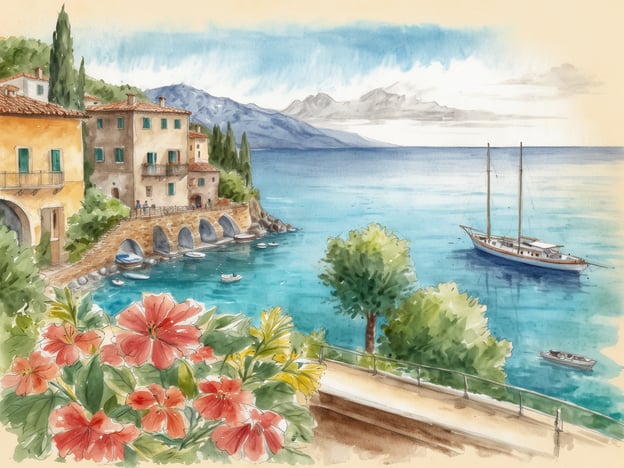 Auf dem Bild ist eine malerische Küstenlandschaft zu sehen, die durch malerische Häuser, eine schöne Bucht und ein Boot im Wasser gekennzeichnet ist. Die Farben sind lebhaft und vermitteln ein Gefühl von Ruhe und Erholung.
Hier sind einige Reisetipps für Familien, die eine ähnliche Destination besuchen möchten:
1. **Unterkünfte wählen**: Sucht euch familienfreundliche Hotels oder Ferienwohnungen mit Kücheneinrichtungen, um Geld zu sparen und die Flexibilität zu haben, eigene Mahlzeiten zuzubereiten.
2. **Aktivitäten planen**: Plant Ausflüge zu Familienaktivitäten wie Bootstouren, Schwimmen und Wandern in der Natur. Viele Küstenorte bieten geführte Touren an, die auf Familien zugeschnitten sind.
3. **Essen wie die Einheimischen**: Probiert lokale Spezialitäten, aber sucht auch nach Restaurants mit kinderfreundlichen Menüs. Oft gibt es in Küstendestinationen frische Fischgerichte, die auch Kinder ansprechen.
4. **Packliste**: Vergesst nicht, Sonnenschutzmittel, Hüte und vielleicht auch Wasserspielzeug mitzunehmen, damit die Kinder am Strand oder am Wasser Spaß haben können.
5. **Entspannt bleiben**: Feiertagsreisen können stressig sein. Plant genügend Pausen ein und lasst auch Platz für spontane Entdeckungen entlang der Küste.
Diese Tipps können helfen, euren Familienurlaub in einer ähnlichen Umgebung zu einem unvergesslichen Erlebnis zu machen!