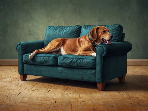Auf dem Bild ist ein Hund zu sehen, der entspannt auf einem blauen Sofa liegt.Für einen stressfreien Urlaub könnten folgende Tipps hilfreich sein:1. **Frühzeitige Planung**: Beginne mit der Urlaubsplanung frühzeitig, um Stress zu vermeiden.2. **Packliste**: Erstelle eine Liste, damit du nichts vergisst und organisiert bist.3. **Entspannungstechniken**: Nutze Entspannungstechniken wie Meditation oder Atemübungen vor und während des Urlaubs.4. **Flexibilität**: Sei flexibel mit deinen Plänen, um auf unerwartete Ereignisse gelassen reagieren zu können.5. **Technikfreie Zeiten**: Plane Zeiten ohne Handy oder Laptop ein, um wirklich abschalten zu können.Viel Spaß im Urlaub!
