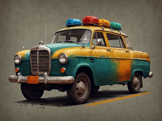 Auf dem Bild ist ein bunt lackierter Oldtimer zu sehen, der wie ein Taxi aussieht. Das Auto hat eine grüne und gelbe Farbe sowie einige auf dem Dach angebrachte Koffer.Was ist eine Reiseversicherung? Eine Reiseversicherung ist ein Schutz, der Reisende gegen verschiedene Risiken während ihrer Reisen absichert. Dazu gehören beispielsweise die Kosten für Stornierungen, medizinische Notfälle, verlorenes Gepäck oder Reiseunfälle. Sie hilft, unerwartete finanzielle Belastungen während einer Reise zu vermeiden.