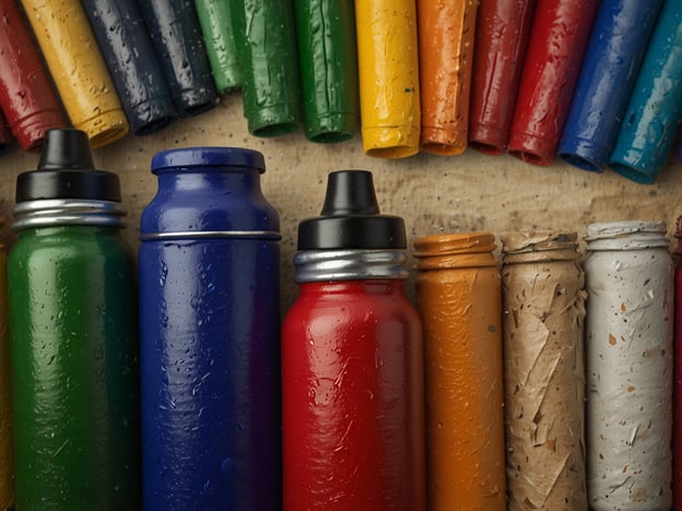 Auf dem Bild sind verschiedene Wasserflaschen in verschiedenen Farben sowie einige Buntstifte oder Farben zu sehen.Hier sind einige Tipps für umweltbewusstes Verhalten im Urlaub:1. **Wasserflasche mitbringen**: Nutze eine wiederverwendbare Wasserflasche, um Plastikmüll zu vermeiden. So kannst du auch im Urlaub Wasser auffüllen und trinkst gleichzeitig weniger Einwegplastik.2. **Lokale Produkte kaufen**: Unterstütze lokale Märkte und kaufe regionale Produkte, um den CO2-Fußabdruck durch Transporte zu verringern.3. **Öffentliche Verkehrsmittel nutzen**: Setze auf Busse, Bahnen oder Fahrräder anstelle von Autos, damit du die Umwelt schonst.4. **Müll richtig entsorgen**: Achte darauf, deinen Müll korrekt zu trennen und in die vorgesehenen Behälter zu werfen, um die Recyclingmöglichkeiten zu nutzen.5. **Nachhaltige Unterkünfte wählen**: Entscheide dich für Hotels oder Unterkünfte, die umweltfreundliche Praktiken fördern, wie z.B. Recycling oder Energieeinsparung.Mit diesen einfachen Maßnahmen kannst du deinen Urlaub umweltfreundlicher gestalten!