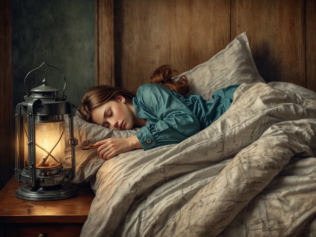 Auf dem Bild ist ein Mädchen zu sehen, das tief schläft. Sie liegt in einem Bett, umgeben von weichen Kissen und einer Decke. Neben ihr steht eine Öllampe, die leicht leuchtet. Die Umgebung vermittelt eine ruhige und entspannte Atmosphäre.Für die Vorbereitung vor einem Flug wäre es wichtig, rechtzeitig zu schlafen, um gut ausgeruht zu sein. Vor dem Flug sollte man sicherstellen, dass alle notwendigen Dokumente wie Reisepass und Ticket bereitliegen und dass das Gepäck gut gepackt ist. Außerdem könnte es hilfreich sein, einen Zeitplan zu erstellen, um rechtzeitig am Flughafen zu sein und eventuelle Sicherheitskontrollen zu berücksichtigen.