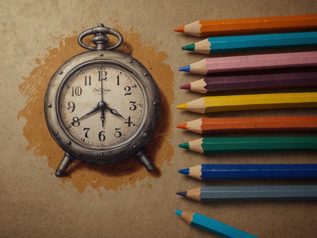 Auf dem Bild ist eine alte Uhr und eine Reihe farbiger Buntstifte zu sehen.Um langfristige Strategien gegen Jetlag zu entwickeln, könnten folgende Ansätze hilfreich sein:1. **Anpassung der Schlafgewohnheiten**: Beginne einige Tage vor der Reise, deinen Schlafrhythmus schrittweise an die neue Zeitzone anzupassen.2. **Lichtmanagement**: Nutze natürliches Licht, um deinen Körper an den neuen Tag-Nacht-Rhythmus zu gewöhnen. Vermeide helles Licht in der Nacht und suche morgens nach Sonnenlicht.3. **Flüssigkeitszufuhr**: Halte dich während des Fluges hydratisiert. Vermeide Alkohol und Koffein, da sie den Schlaf негатив beeinflussen können.4. **Gesunde Ernährung**: Iss leichte, gesunde Mahlzeiten vor und während der Reise, um deinen Körper nicht zusätzlich zu belasten.5. **Bewegung**: Bewegung kann helfen, die Müdigkeit zu reduzieren. Mache nach der Ankunft leichte Sporteinheiten oder Spaziergänge.6. **Schlafumgebung optimieren**: Sorge für eine angenehme Schlafumgebung in der neuen Zeitzone: Dunkelheit, Ruhe und geeignete Temperaturen können helfen.Diese Strategien können helfen, die Auswirkungen von Jetlag zu minimieren und die Anpassung an neue Zeitzonen zu erleichtern.