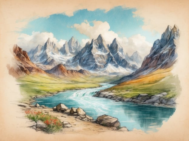 Auf dem Bild ist eine malerische Landschaft mit majestätischen Bergen und einem ruhigen Fluss zu sehen. Diese Umgebung bietet viele Aktivitäten und Unterhaltungsmöglichkeiten:
1. **Wanderungen**: Die malerische Natur lädt zu ausgedehnten Wanderungen ein, bei denen man die frische Luft und die Aussicht genießen kann.
2. **Fotografie**: Die beeindruckende Landschaft ist ein idealer Ort für Fotografie, um die Schönheit der Natur festzuhalten.
3. **Picknick**: An den Ufern des Flusses könnte man ein entspanntes Picknick mit Freunden oder der Familie machen.
4. **Angeln**: Der Fluss bietet möglicherweise gute Angelmöglichkeiten für Genussangler.
5. **Naturbeobachtungen**: Die Gegend könnte auch ein Ort für Vogelbeobachtungen oder das Erforschen der heimischen Flora und Fauna sein.
Diese Aktivitäten machen die Landschaft zu einem perfekten Ziel für Naturliebhaber und Abenteurer.