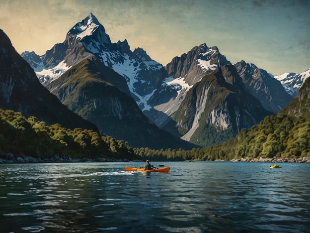 Auf dem Bild sieht man eine malerische Landschaft mit hohen Bergen und einem ruhigen Gewässer, in dem Personen im Kajak paddeln. Solche Locations sind ideale Abenteuerreiseziele für Paare. Hier sind einige Vorschläge:
1. **Neuseeland**: Die Fjorde und Seen, wie im Bild, sind perfekt für Kajaktouren und romantische Wanderungen in einem atemberaubenden Naturparadies.
2. **Kanada**: Die Nationalparks bieten wunderschöne Seen und Berglandschaften, die sich hervorragend für ein gemeinsames Outdoor-Abenteuer eignen.
3. **Schottland**: Die Highlands sind ein romantischer Ort für Liebende, die gerne wandern und die Natur erkunden.
4. **Norwegen**: Die Fjorde sind nicht nur spektakulär, sondern auch ideal für Kajakfahren und eine atemberaubende Kulisse für Paare.
5. **Kroatien**: Die Küstenlinie und die Inseln bieten faszinierende Möglichkeiten für Kajakfahrten und gemeinsames Entspannen am Wasser.
Ein solcher Ausblick schafft die perfekte Stimmung für unvergessliche gemeinsame Erlebnisse.