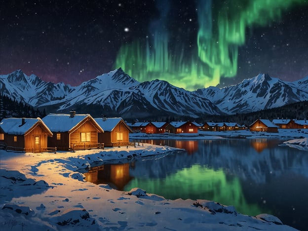 Auf dem Bild ist eine malerische Winterlandschaft zu sehen, die von schneebedeckten Bergen und einem ruhigen Gewässer umgeben ist. Über den Bergen tanzen beeindruckende Polarlichter in leuchtenden Grüntönen am Nachthimmel. Die warmen Lichter der Holzchalets reflektieren sich in dem Wasser und schaffen eine gemütliche Atmosphäre.
Ein solches Szenario erinnert an ausgefallene Winterreiseziele wie:
1. **Finnisch Lappland**: Bekannt für seine atemberaubenden Nordlichter und cozy Iglo-Hotels.
2. **Norwegische Fjorde**: Eine magische Winterlandschaft mit ruhigen Wasserwegen und schneebedeckten Gipfeln.
3. **Schweden – Abisko Nationalpark**: Berühmt für seine optimale Sicht auf die Aurora Borealis und wunderschönen Wanderwege.
4. **Island**: Wo beeindruckende Gletscher und die Möglichkeit, heiße Quellen zu genießen, auf dich warten.
5. **Kanadische Rockies**: Ein Paradies für Naturliebhaber, das im Winter für Skifahren und Schneeschuhwanderungen bekannt ist.
Solche Reiseziele bieten die perfekte Kulisse für ein unvergessliches Wintererlebnis!