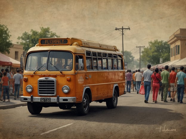 Auf dem Bild ist ein orangefarbener Bus zu sehen, der durch eine geschäftige Straße fährt, auf der viele Menschen unterwegs sind. Um deine Reise optimal vorzubereiten, solltest du Folgendes beachten:1. **Transportmittel auswählen**: Überlege, ob der Bus eine gute Option für deine Fortbewegung in der Stadt ist. Informiere dich über Fahrpläne und Haltestellen.2. **Sicherheit unterwegs**: Achte auf deine Umgebung, besonders in belebten Gegenden, und halte deine Wertsachen sicher.3. **Reisedokumente**: Stelle sicher, dass du alle notwendigen Dokumente, wie Tickets und Identifikationen, griffbereit hast.4. **Platz für Gepäck**: Kläre im Voraus, ob genügend Platz für dein Gepäck im Bus vorhanden ist.5. **Local Cuisine und Sehenswürdigkeiten**: Informiere dich über lokale Spezialitäten und Attraktionen, die du in der Nähe Deiner Route besuchen kannst.Mit dieser Planung wirst du deine Reise angenehm und stressfrei gestalten!