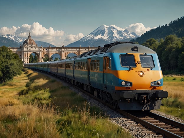 Auf dem Bild ist ein Zug zu sehen, der durch eine malerische Landschaft mit Bergen und einer beeindruckenden Brücke fährt.**Reiseplanung: So gehst du vor**1. **Ziel bestimmen**: Überlege dir, welche Region du bereisen möchtest. Die Landschaft auf dem Bild könnte ein inspirierendes Ziel sein.2. **Zugverbindungen recherchieren**: Finde heraus, welche Zugverbindungen zu deinem Ziel führen. Informiere dich über die Fahrpläne und Ticketpreise.3. **Unterkünfte buchen**: Suche nach geeigneten Übernachtungsmöglichkeiten in der Nähe deines Reiseziels. Berücksichtige dabei die Nähe zum Bahnhof.4. **Aktivitäten planen**: Informiere dich über Sehenswürdigkeiten und Aktivitäten, die du an deinem Ziel unternehmen kannst. Vielleicht gibt es Anbieter für geführte Touren.5. **Packliste erstellen**: Überlege, was du für die Reise benötigst. Denke an wettergerechte Kleidung, Snacks für die Fahrt und eventuell Reiseführer oder Karten.6. **Reise antreten**: Genieße deine Zugfahrt und die atemberaubende Umgebung. Halte Ausschau nach schönen Landschaften wie auf dem Bild!