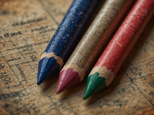 Auf dem Bild sind drei Buntstifte in verschiedenen Farben (blau, rot und grün) zu sehen, die auf einer alten Landkarte liegen.Hier sind einige Tipps zur Reiseplanung:1. **Reiseziele festlegen**: Überlege, welche Orte du besuchen möchtest. Eine Landkarte kann dir helfen, mögliche Routen und interessante Sehenswürdigkeiten in der Umgebung zu finden.2. **Farbcodierung**: Nutze Farbcodierung, um verschiedene Reisen oder Aktivitäten zu planen. Zum Beispiel könntest du Blau für Kultur, Grün für Natur und Rot für Abenteuer verwenden.3. **Notizen machen**: Halte deine Ideen und Pläne in einem Notizbuch oder auf der Karte fest. Stifte sind ideal, um schnell Gedanken zu skizzieren oder wichtige Punkte zu markieren.4. **Flexibel bleiben**: Sei bereit, deine Pläne anzupassen. Manchmal führen unvorhergesehene Umstände zu den besten Erlebnissen.5. **Vorbereitung**: Recherchiere im Voraus über die Ziele. Das gibt dir ein besseres Gefühl für die Region und hilft, die richtigen Aktivitäten auszuwählen.Viel Spaß beim Planen deiner nächsten Reise!