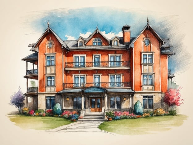 Auf dem Bild ist ein schönes, mehrstöckiges Gebäude zu sehen, das an ein Hotel oder eine Pension erinnert. Die Architektur wirkt charmant und einladend, mit großen Fenstern und Balkonen sowie einer grünen Gartenlandschaft im Vordergrund.
In der Nähe könnten Übernachtungsmöglichkeiten wie Hotels oder Bed & Breakfasts zu finden sein. Beispiele könnten sein:
1. **Hotel Alte Post** – Ein traditionelles Hotel mit gemütlichen Zimmern und gutem Service.
2. **Pension zum Grünen Baum** – Kleinere, familiengeführte Unterkunft mit persönlichem Flair.
3. **Ferienwohnung Stadtblick** – Eine voll ausgestattete Ferienwohnung für einen angenehmen Aufenthalt.
Diese Optionen könnten Gästen helfen, ihren Aufenthalt in der Umgebung zu genießen.