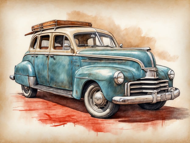 Auf dem Bild ist ein retro aussehendes Auto zu sehen, das in einem sanften Blau gestaltet ist. Es hat einen klassischen Charme mit einer zeitlosen Form und einer Dachgepäckträger, der darauf hinweist, dass es für Reisen oder Ausflüge geeignet ist.Wenn es um die Gastronomie im Parc du Bocasse geht, könnte man sich vorstellen, dass solch ein Auto perfekt zu einem Picknick oder einem Ausflug zu einem der gastronomischen Angebote des Parks passt. Man könnte mit Freunden oder Familie anreisen, um eine schöne Zeit bei gutem Essen und Unterhaltung zu verbringen.