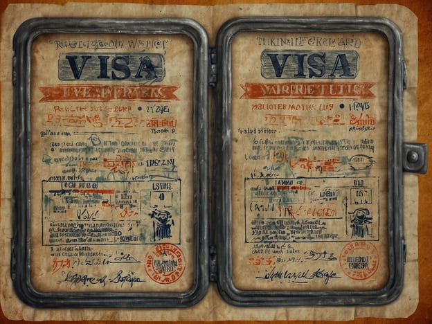 Auf dem Bild sind zwei Seiten eines Visumdokuments zu sehen. Es handelt sich um einen Reisepass mit aufgedruckten und handschriftlichen Notizen, die Informationen zu Einreisegenehmigungen enthalten. Wichtige Elemente eines Visums sind:1. **Visa-Typ**: Identifiziert, um welche Art von Visum es sich handelt (z. B. Einreiservisum, Touristenvisum).2. **Gültigkeitszeitraum**: Der Zeitraum, in dem das Visum gültig ist.3. **Ausstellungsland**: Das Land, das das Visum ausgestellt hat.4. **Persönliche Daten**: Dazu können Name, Geburtsdatum und Nationalität des Reisenden gehören.5. **Stempel und Unterschriften**: Offizielle Stempel und Unterschriften bestätigen die Gültigkeit des Visums.Diese Informationen sind entscheidend, um sicherzustellen, dass die Reise rechtlich einwandfrei abläuft.