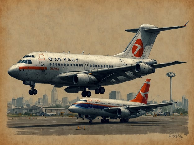 Auf dem Bild sind zwei Flugzeuge zu sehen, die auf einem Flughafen landen oder abheben. Die Maschinen scheinen historische Flugzeuge zu sein.Wie finde ich günstige Flüge nach Botswana? Du könntest verschiedene Online-Suchmaschinen für Flüge verwenden, wie Skyscanner oder Google Flights. Es ist hilfreich, flexible Reisedaten zu haben und verschiedene Flughäfen zu vergleichen. Auch das Buchen im Voraus und das Nutzen von Benachrichtigungen für Preisänderungen könnten dir helfen, günstige Angebote zu finden.