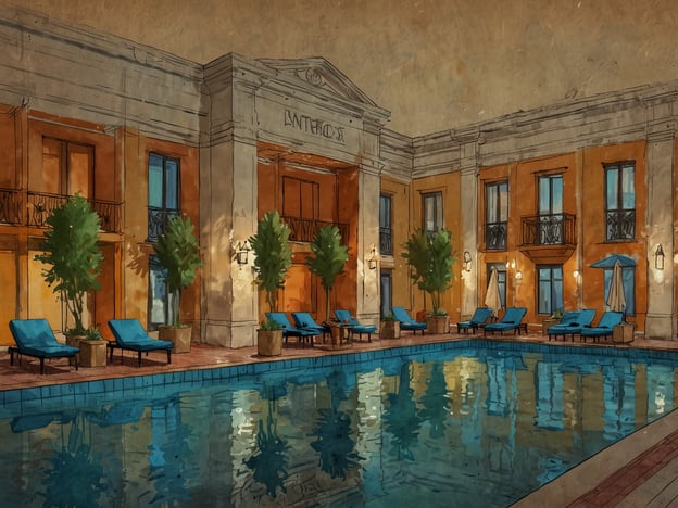 Auf dem Bild ist eine Poollandschaft mit Liegen und Pflanzen zu sehen, umgeben von einem stilvollen Gebäude. Wenn du in New York nach ähnlichen Unterkunftsmöglichkeiten suchst, könntest du folgende Optionen in Betracht ziehen:
1. **The Standard, High Line** – Ein modernes Hotel mit einem Dachgarten und einem Pool.
2. **Leisure Inn** – Bietet eine entspannte Atmosphäre und hat einen Außenpool.
3. **Hotel Indigo Lower East Side** – Mit einem Dachpool und einer herrlichen Aussicht auf die Stadt.
4. **Moxy NYC Times Square** – Hat einen Rooftop-Pool und eine lebendige Restaurant-Szene.
Diese Hotels bieten sowohl Komfort als auch Möglichkeiten zur Entspannung.