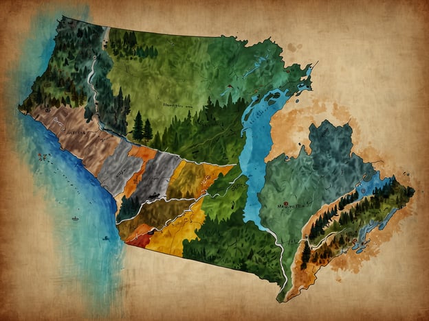 Auf dem Bild ist eine künstlerische Karte von Manitoba zu sehen. Es sind verschiedene Landschaftsformen und Regionen dargestellt, die durch unterschiedliche Farben und Texturen hervorgehoben werden. Diese Karte könnte bei der Planung einer Reise nach Manitoba nützlich sein, um die verschiedenen Gebiete zu erkunden, wie zum Beispiel die Wälder, Seen und Berge.Bei deiner Reiseplanung könntest du dir Folgendes überlegen:1. **Naturerkundung**: Besuche Nationalparks wie den Riding Mountain National Park, um die vielfältige Tierwelt und atemberaubende Landschaften zu erleben.2. **Wassersport**: Nutze die vielen Seen für Aktivitäten wie Kanufahren oder Angeln.3. **Kulturelle Erlebnisse**: Informiere dich über die indigenen Kulturen und besuche lokale Veranstaltungen oder Museen.4. **Wanderungen**: Plane Wanderungen in den bewaldeten Regionen, um die Natur hautnah zu erleben.Viel Spaß bei der Planung deiner Reise nach Manitoba!