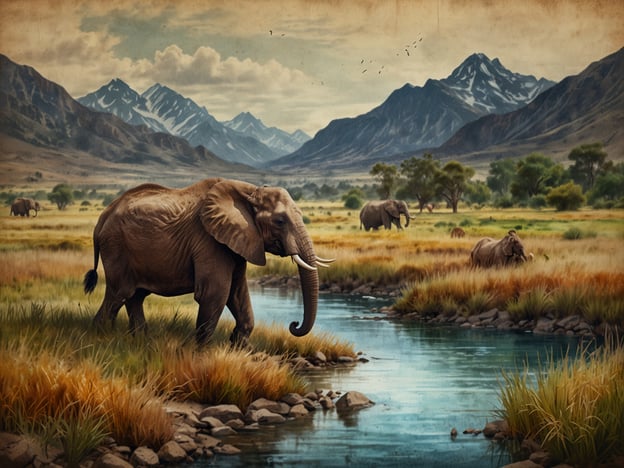 Warum das Northern Territory besuchen?Auf dem Bild sind mehrere Elefanten in einer malerischen Landschaft zu sehen. Sie stehen in der Nähe eines Gewässers, umgeben von hohen Bergen und weiten Wiesen mit hohem Gras. Die Elefanten scheinen friedlich und in ihrem natürlichen Lebensraum zu sein, was die beeindruckende Tierwelt und die atemberaubende Natur des Northern Territory widerspiegelt. Solch eine vielfältige und unberührte Umgebung macht das Northern Territory zu einem faszinierenden Reiseziel für Naturliebhaber und Abenteurer.