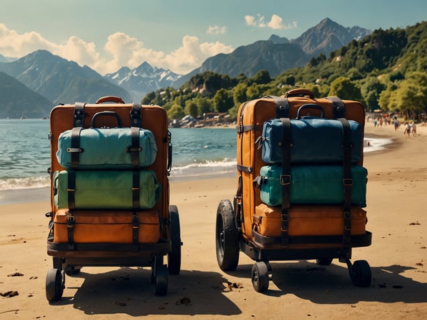 Auf dem Bild sind zwei Gepäckwagen zu sehen, die mit mehreren Koffern und Taschen beladen sind. Sie stehen am Strand, während im Hintergrund Berge und ein klarer Himmel zu sehen sind.Hier sind einige Tipps für eine stressfreie Flugbuchung:1. **Frühzeitig buchen**: Plane deinen Flug mindestens einige Wochen im Voraus, um die besten Preise zu sichern.2. **Flexible Daten nutzen**: Wenn möglich, prüfe alternative Reisedaten. Oft sind Flüge an Wochentagen günstiger.3. **Preisvergleichsseiten verwenden**: Nutze Websites, die verschiedene Fluggesellschaften vergleichen, um die besten Angebote zu finden.4. **Direkt bei der Airline buchen**: Manchmal bieten Airlines spezielle Angebote oder günstigere Tarife, die nicht auf Vergleichsseiten sichtbar sind.5. **Newsletter abonnieren**: Melde dich für Newsletter von Airlines an, um über Sonderangebote und Rabatte informiert zu werden.6. **Zusatzleistungen im Voraus buchen**: Um Stress am Flughafen zu vermeiden, buche Extras wie Sitzplatzwahl oder Gepäck im Voraus.7. **Reiseversicherung in Betracht ziehen**: Sie bietet Schutz im Falle von unerwarteten Ereignissen, die deine Reise beeinträchtigen könnten.8. **Dokumente bereit halten**: Stelle sicher, dass Reisepass und Visa (falls erforderlich) rechtzeitig verlängert oder erneuert werden.Mit diesen Tipps kannst du deine Flugbuchung einfacher und entspannter gestalten!
