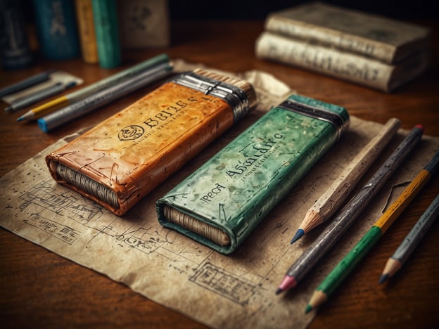 Auf dem Bild sind mehrere Notizbücher und Stifte zu sehen. Hier ist eine Packliste basierend auf dem Bild:**Packliste:**1. **Notizbücher:** - 2 farbige Notizbücher (ein orangefarbenes und ein grünliches) - Zusätzliche kleine Notizbücher (im Hintergrund)2. **Schreibutensilien:** - Mehrere Buntstifte in verschiedenen Farben - Mindestens ein Kugelschreiber oder Fineliner3. **Papier:** - Eine Skizze oder ein Plan auf einem Blatt PapierDiese Gegenstände könnten nützlich sein für kreatives Arbeiten, Notizen oder Zeichnen.