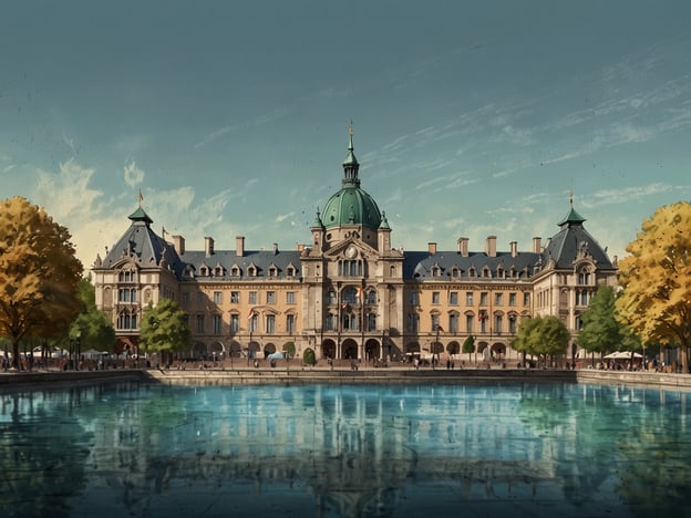 Auf dem Bild ist ein beeindruckendes Gebäude mit einer markanten Kuppel und schönen architektonischen Details abgebildet, umgeben von einem Wasserbecken und Bäumen.Wenn ich meinen Trip nach Genf plane, wäre es sinnvoll, dieses Bauwerk zu besuchen. Möglicherweise handelt es sich um ein historisches oder kulturelles Zentrum, das interessante Einblicke in die Geschichte der Stadt bietet. Außerdem könnte ich einen Spaziergang um den Teich machen und die Umgebung genießen, vielleicht in einem der Cafés entspannen. Es wäre auch eine gute Idee, nach Führungen zu suchen, die mehr über die Architektur und die Geschichte des Gebäudes vermitteln.