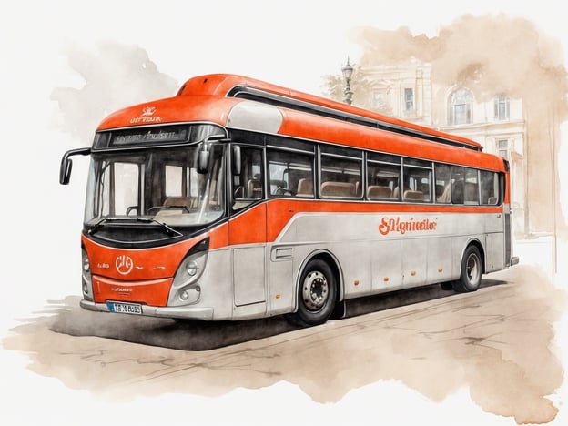 Auf dem Bild ist ein moderner Bus mit einer markanten orange-weißen Lackierung zu sehen. Der Bus scheint für den öffentlichen Verkehr konzipiert zu sein.
### Praktische Informationen für den Besuch:
1. **Fahrpläne und Routen**: Informieren Sie sich im Voraus über die Fahrpläne und Routen, die der Busbetrieb anbietet. Diese Informationen finden Sie in der Regel auf der Webseite des Verkehrsunternehmens.
2. **Tickets**: Prüfen Sie die Ticketpreise und Kaufmöglichkeiten (online, an Automaten oder im Bus).
3. **Haltestellen**: Achten Sie auf die Haltestellen entlang der Route, um sicherzustellen, dass Sie an Ihrem gewünschten Ziel anhalten.
4. **Barrierefreiheit**: Viele moderne Busse sind barrierefrei gestaltet. Prüfen Sie, ob es Unterstützung für Fahrgäste mit eingeschränkter Mobilität gibt.
5. **Fahrzeiten**: Planen Sie Ihre Reise entsprechend, um Wartezeiten zu minimieren, besonders zu Stoßzeiten.
6. **Nutzung von Apps**: Nutzen Sie Smartphone-Apps zur Routenplanung und Echtzeitüberwachung der Busse, um Ihren Aufenthalt zu erleichtern.