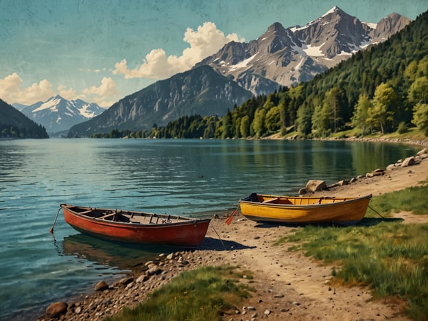 Auf dem Bild sind zwei Boote an einem ruhigen See zu sehen, umgeben von einer beeindruckenden Berglandschaft. In und um Lugano gibt es viele ähnliche Erlebnisse, die Natur und Wasseraktivitäten kombinieren. Man könnte beispielsweise:1. **Bootfahren auf dem Luganersee**: Es gibt Möglichkeiten, Tret- oder Ruderboote zu mieten, um den See zu erkunden und die atemberaubende Aussicht zu genießen.2. **Wandern in den umliegenden Bergen**: Die Region bietet zahlreiche Wanderwege mit unterschiedlichen Schwierigkeitsgraden, die zu wunderschönen Aussichtspunkten führen.3. **Picknicks am Wasser**: Die Ufer des Luganersees sind ideal für entspannte Stunden im Freien, sei es mit einem Picknick oder einfach nur zum Entspannen.4. **Schwimmen und Baden**: An mehreren Stellen rund um den See gibt es Freibäder oder natürliche Badestellen, die im Sommer sehr beliebt sind.5. **Fahrradtouren**: Die Umgebung von Lugano ist ideal für Radfahrer, mit malerischen Routen entlang des Sees und durch den Wald.Diese Aktivitäten bieten eine wunderbare Möglichkeit, die natürliche Schönheit von Lugano zu erleben.