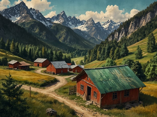 Auf dem Bild ist eine malerische Alpenlandschaft zu sehen, mit roten Hütten, die von saftigem Grün und hohen Bergen umgeben sind. Hier sind einige praktische Tipps für Deine Reise in eine ähnliche Region:1. **Wanderschuhe einpacken:** Gute, bequeme Wanderschuhe sind unerlässlich, um die Natur in vollen Zügen genießen zu können.2. **Wetter checken:** Informiere Dich vorab über die Wetterbedingungen, da sie in den Bergen schnell wechseln können.3. **Lokale Spezialitäten probieren:** Nutze die Gelegenheit, regionale Speisen und Getränke zu probieren. Oft gibt es traditionelle Gerichte, die du nicht verpassen solltest.4. **Kamera nicht vergessen:** Die wunderschöne Landschaft bietet viele Fotomöglichkeiten. Halte die Erinnerungen fest!5. **Respektiere die Natur:** Achte auf die Umwelt und halte die Wege sauber. Verlasse die Natur so, wie du sie vorgefunden hast.6. **Unterkunft im Voraus buchen:** In beliebten Gegenden sind die Unterkünfte schnell ausgebucht, besonders in der Hochsaison.Viel Spaß bei Deiner Reise!