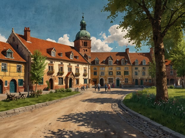 Auf dem Bild sind charmante, historische Gebäude in einer malerischen Umgebung zu sehen, umgeben von Bäumen und einer einladenden Straße.Eine Reise nach Leeuwarden lohnt sich aus mehreren Gründen: Die Stadt ist reich an Geschichte und Kultur, mit vielen gut erhaltenen alten Gebäuden und einer lebendigen Kunstszene. Besonders bemerkenswert sind die vielen Museen, die die Geschichte und Traditionen der Region beleuchten. Zudem bietet Leeuwarden wunderschöne Kanäle, die ideal für entspannte Bootsfahrten sind. Die freundliche Atmosphäre und die zahlreichen Cafés laden zum Verweilen ein, während die umliegende Natur vielfältige Möglichkeiten für Aktivitäten im Freien bietet.