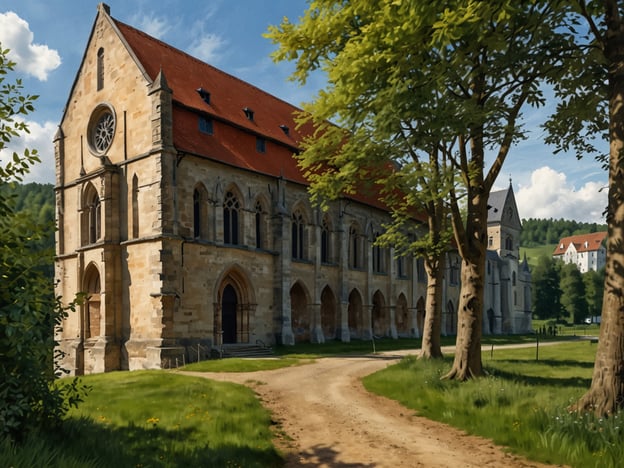 Auf dem Bild ist eine schöne, historische Kirche oder Klostergebäude zu sehen, umgeben von grüner Natur und Bäumen. Für die Reiseplanung bietet sich an, diese Sehenswürdigkeit in eine Reiseroute einzufügen, die kulturelle und historische Orte in der Region umfasst.
Eine mögliche Reiseroute könnte Folgendes umfassen:
1. **Startpunkt**: Eine Stadt in der Nähe, von der aus man zur Kirche fahren kann.
2. **Erster Halt**: Besichtigung der Kirche, inklusive einer Führung, um mehr über die Geschichte und Architektur zu erfahren.
3. **Zweiter Halt**: Spaziergang durch die umliegende Natur, ideal für Fotos und Erholung.
4. **Dritter Halt**: Besuch eines nahegelegenen Restaurants oder Cafés, um regionale Spezialitäten zu genießen.
Diese Route bietet eine gelungene Mischung aus Kultur, Natur und kulinarischen Erlebnissen.