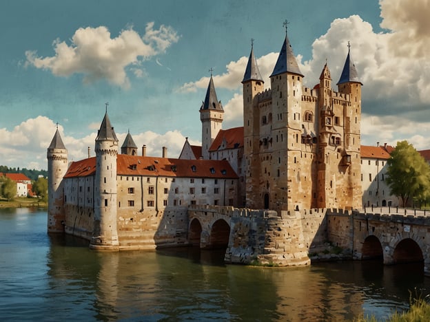 Auf dem Bild ist eine beeindruckende Burg oder Festung zu sehen, die von Wasser umgeben ist, mit markanten Türmen und einer historischen Architektur.Tallinn ist eine Reise wert, weil die Stadt eine faszinierende Mischung aus mittelalterlichem Charme und modernem Flair bietet. Die Altstadt von Tallinn gehört zum UNESCO-Weltkulturerbe und beeindruckt mit gut erhaltenen Gebäuden, malerischen Gassen und einer lebendigen Geschichte. Darüber hinaus gibt es zahlreiche Museen, Cafés und Restaurants, die lokale Küche und Kultur präsentieren. Auch die Atmosphäre der Stadt, besonders während festlicher Events, zieht Besucher in ihren Bann.