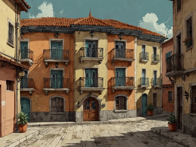 Auf dem Bild ist eine malerische Straßenszene mit bunten Gebäuden und einem gepflasterten Weg zu sehen. Die Architektur hat einen charmanten, historischen Charakter.Wenn du in Tallinn unterkommen möchtest, könntest du das "Schloss Hotel Tallinn" oder das "Hotel Telegraaf" in Betracht ziehen, die beide guten Komfort und eine zentrale Lage bieten. Eine weitere Option wäre das "Old Town Maestro’s Hotel", ideal für einen Aufenthalt im Herzen der Altstadt.