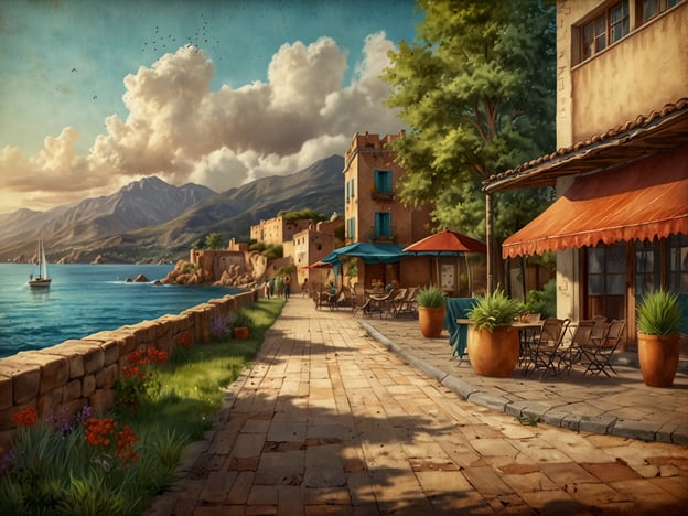 Auf dem Bild ist eine malerische Uferpromenade zu sehen, umgeben von hübschen Häusern und einer wunderschönen Küstenlandschaft. Mit Blick auf das Meer und die Berge im Hintergrund strahlt die Szene eine ruhige und entspannende Atmosphäre aus.Warum Odessa das perfekte Reiseziel ist: Odessa bietet eine beeindruckende Kombination aus kulturellem Erbe, beeindruckenden Stränden und einem lebhaften Nachtleben. Die Stadt ist bekannt für ihre historischen Gebäude, darunter das berühmte Opernhaus, und ihre charmanten Straßen voller Cafés und Restaurants. Die gastfreundlichen Menschen und die vielfältige Küche machen Odessa zu einem unvergesslichen Erlebnis für Reisende. Zudem laden die schönen Strände zum Entspannen und die vielfältigen Freizeitmöglichkeiten zum Entdecken ein.