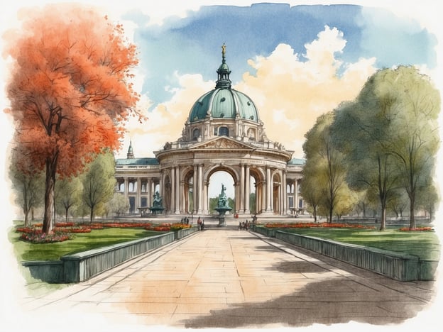 Auf dem Bild ist eine architektonisch anmutende Struktur mit einer markanten Kuppel zu sehen, umgeben von einem schönen Park mit bunten Blumen und Bäumen. Diese Szenerie könnte an den Prater in Wien erinnern, wo die historische Architektur und die weitläufigen Grünflächen zu einem beliebten Erholungsort für die Wiener und Touristen geworden sind.
Der Prater hat eine reiche Geschichte, die bis ins 18. Jahrhundert zurückreicht, als er als kaiserlicher Jagdpark angelegt wurde. Heute ist er bekannt für seine Freizeitaktivitäten, darunter das berühmte Riesenrad, das einen spektakulären Blick auf die Stadt bietet. Die Kombination aus Natur, Kultur und historischem Erbe macht den Prater zu einem einzigartigen Ort, der viele Besucher anzieht.
