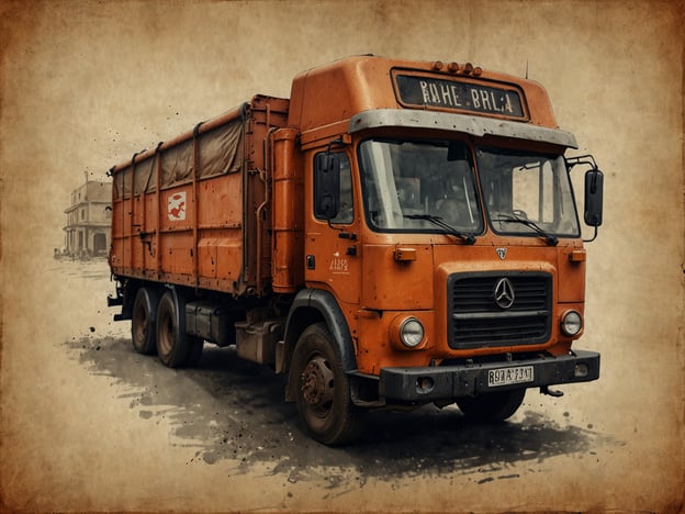 Auf dem Bild ist ein alter, orangefarbener Lkw zu sehen, der vermutlich als Müllwagen dient. Diese Art von Fahrzeugen kann in verschiedenen Städten anzutreffen sein.### Nützliche Reisetipps:1. **Verkehrsregeln beachten**: Wenn Sie in einer neuen Stadt unterwegs sind, achten Sie darauf, die lokalen Verkehrsregeln zu befolgen, insbesondere, wenn Sie in der Nähe von Müllfahrzeugen sind.2. **Öffentliche Verkehrsmittel nutzen**: Viele Städte bieten gute öffentliche Verkehrsmittel an, die oft effizienter sind als das Fahren eines eigenen Autos.3. **Wegbeschreibungen einholen**: Wenn Sie unsicher sind, fragen Sie Passanten nach dem Weg. Viele Menschen helfen gerne.4. **Lokale Besonderheiten beachten**: Müllabfuhrzeiten können variieren; es ist gut, diese zu kennen, um Störungen im Verkehr zu vermeiden.5. **Fahrzeuge respektieren**: Halten Sie Abstand zu Arbeitsfahrzeugen wie Müllwagen, um die Sicherheit zu gewährleisten und Störungen des Berufsverkehrs zu vermeiden.