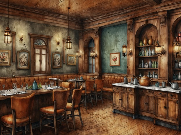 Auf dem Bild ist eine gemütliche Restaurantumgebung zu sehen, die mit warmen Holztonen und rustikalen Möbeln eingerichtet ist. Solche atmosphärischen Orte sind in Georgien weit verbreitet und laden dazu ein, die georgische Gastfreundschaft zu genießen.**Warum Georgien dein nächstes Reiseziel sein sollte:**1. **Kulinarische Vielfalt:** Georgien ist berühmt für seine köstliche Küche, darunter Gerichte wie Khinkali (gefüllte Teigtaschen) und Khachapuri (Käsebrot). Die kulinarische Szene blüht und du kannst in vielen Restaurants, wie auf dem Bild, ausgezeichnete Speisen und Weine probieren.2. **Reiche Kultur:** Die georgische Kultur ist einzigartig, geprägt von einer Mischung aus europäischen und asiatischen Einflüssen. Besondere Feste und traditionelle Tänze machen einen Besuch unvergesslich.3. **Beeindruckende Landschaften:** Von den Kaukasusbergen bis zur Schwarzmeerküste bietet Georgien atemberaubende Natur und zahlreiche Aktivitäten im Freien.4. **Herzlichkeit der Menschen:** Die Georgier sind bekannt für ihre Wärme und Gastfreundschaft. Ein Besuch dort fühlt sich an wie nach Hause kommen.Georgien ist ein unentdecktes Juwel und definitiv eine Reise wert!