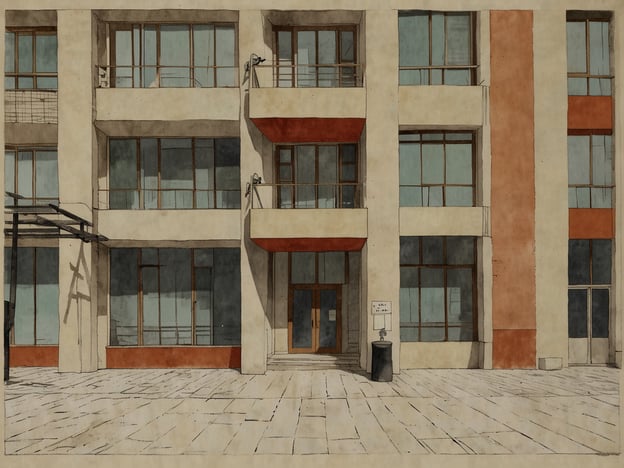 Auf dem Bild ist eine architektonische Illustration eines modernen Gebäudes zu sehen. Es zeigt eine Fassade mit großen Fenstern, Balkonen und einer klaren, strukturierten Anordnung der Etagen.### Tipps für den Museumsbesuch:1. **Öffnungszeiten beachten:** Informieren Sie sich vorab über die Öffnungszeiten des Museums, um lange Wartezeiten zu vermeiden.2. **Tickets im Voraus kaufen:** Wenn möglich, kaufen Sie Ihre Eintrittskarten online. Dies kann helfen, Warteschlangen zu umgehen.3. **Führungen:** Nutzen Sie Angebote für Führungen, um tiefergehende Informationen zu den Ausstellungen zu erhalten.4. **Ruhezeiten:** Viele Museen haben spezielle Zeiten, in denen weniger Besucher erwartet werden. Dies ist ideal, um die Kunst in Ruhe zu genießen.5. **Fotografieren:** Achten Sie auf die fotografischen Regeln des Museums; oftmals sind Blitzlichter oder das Fotografieren von bestimmten Werken nicht erlaubt.6. **Kunst verstehen:** Nutzen Sie audioguides oder Apps des Museums, um mehr über die Ausstellungen zu erfahren.7. **Pausen einplanen:** Planen Sie Zeit für Pausen in den Museumscafés oder -gärten ein, um Ihre Eindrücke zu verarbeiten und sich zu erholen.Viel Spaß beim Besuch des Museums!