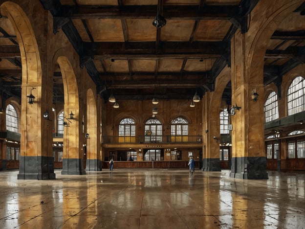 Auf dem Bild ist vermutlich der Innenbereich des Weimarer Hauptbahnhofs zu sehen, der durch seine beeindruckende Architektur und historischen Elemente besticht. Der Bahnhof wurde 1846 eröffnet und war ein bedeutender Knotenpunkt im deutschen Eisenbahnnetz.Die große, offene Halle mit ihren hohen Decken und markanten Säulen spiegelt den architektonischen Stil des 19. Jahrhunderts wider. Diese Art von Bahnhof war nicht nur ein Verkehrsknotenpunkt, sondern auch ein Symbol für den Fortschritt und die Industrialisierung in Deutschland.Die Weimarer Bahnhofshalle hat im Laufe der Geschichte verschiedene Funktionen erfüllt, einschließlich der Beherbergung von Reisenden während bedeutender historischer Ereignisse. Während der Weimarer Republik war die Stadt ein Zentrum für kulturelle und politische Veränderungen, und der Bahnhof spielte eine wichtige Rolle im Reiseverkehr und der Mobilität dieser turbulenten Zeit.Insgesamt symbolisiert der Weimarer Hauptbahnhof nicht nur die technische Entwicklung des Eisenbahnverkehrs, sondern auch die Verbindung zwischen Geschichte und modernem Leben in Deutschland.