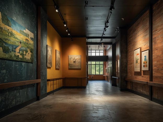 Auf dem Bild ist ein Ausstellungsraum zu sehen, der mit verschiedenen Kunstwerken an den Wänden dekoriert ist. Die Wände sind in ansprechenden Farben gestaltet, und es gibt eine Mischung aus Stein- und Putzoberflächen. Der Raum scheint gut beleuchtet zu sein, was eine angenehme Atmosphäre für die Betrachtung der Kunstwerke schafft.### Praktische Informationen für Besucher:- **Öffnungszeiten:** Prüfen Sie die aktuellen Öffnungszeiten der Galerie oder des Museums, da diese variieren können.- **Eintrittspreise:** Informieren Sie sich über Preise und eventuelle Ermäßigungen für Studenten, Senioren oder Gruppen.- **Führungen:** Es werden möglicherweise geführte Touren angeboten, die Ihnen zusätzliche Informationen zu den ausgestellten Werken liefern.- **Zugang:** Achten Sie auf barrierefreie Zugänge, wenn Sie dies benötigen.- **Parkmöglichkeiten:** Prüfen Sie die Verfügbarkeit von Parkplätzen in der Nähe oder ob öffentliche Verkehrsmittel gut erreichbar sind.- **Sonderausstellungen:** Informieren Sie sich über derzeitige oder zukünftige Sonderausstellungen, die für Ihren Besuch von Interesse sein könnten.Genießen Sie Ihren Besuch!